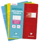 Cahier pour déficients visuels de 48 pages Seyès Clairefontaine Modèle aléatoire - Clairefontaine - Fnac Cahier pour déficients visuels de 48 pages Seyès Clairefontaine Modèle aléatoire - Clairefontaine à 1,99 € dans le catalogue Fnac