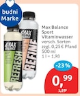 Sport Vitaminwasser von Max Balance im aktuellen budni Prospekt