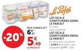 LOT DE 6+2 CONFITURIERS 324ML - Le Parfait dans le catalogue Super U