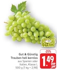 Trauben hell kernlos im aktuellen Prospekt bei E center in Dienheim