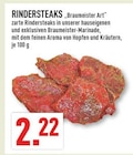 Marktkauf Ahlen - RINDERSTEAKS „Braumeister Art“ Angebot im Prospekt RINDERSTEAKS „Braumeister Art“ bei Marktkauf im Ahlen Prospekt für 2,22 €