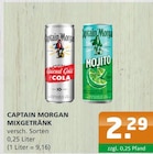 Mixgetränk Angebote von Captain Morgan bei Getränke A-Z Oranienburg für 2,29 €