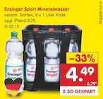 Netto Marken-Discount - Sport Mineralwasser Angebot im Prospekt Sport Mineralwasser bei Netto Marken-Discount im Prospekt "" für 4,49 €