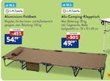 Aluminium-Feldbett im Angebot bei ALDI Nord in Haltern am See Aluminium-Feldbett Angebote von L.A. Sports bei ALDI Nord Haltern am See für 49,99 €