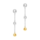 Boucles d'oreilles en or jaune et argent rhodié dans le catalogue E.Leclerc