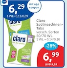 Spülmaschinen-Tabs von Claro für 6,29 € bei budni im Angebot Spülmaschinen-Tabs von Claro im aktuellen budni Prospekt