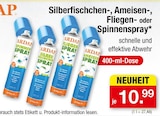 Silberfischchen-, Ameisen-, Fliegen- oder Spinnenspray Angebote von ARDAP bei Zimmermann Bremerhaven für 10,99 €