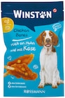 Hund Chicken Bones mit Käse im Rossmann Prospekt Hund Chicken Bones mit Käse von Winston im aktuellen Rossmann Prospekt für 1,49 €