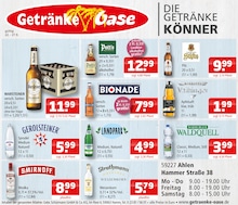 Getränke Oase Prospekt für Ahlen mit 1 Seite Getränke Oase Prospekt für Ahlen: "Aktuelle Angebote", 1 Seite, 22.09.2025 - 27.09.2025