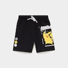 Short de jogging droit coton Pokémon noir garçon en promo chez La Halle Massy à 12,99 €