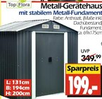 Metall-Gerätehaus im Angebot bei Wreesmann in Dresden Metall-Gerätehaus Angebote von Top Flora bei Wreesmann Dresden für 199,00 €
