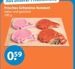 Frisches Schweine-Kotelett natur und gewürzt von  im aktuellen V-Markt Prospekt für 0,59 €