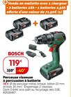 Perceuse visseuse à percussion à batterie - BOSCH en promo chez Weldom Rueil-Malmaison à 119,00 €