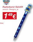 Radierbarer Gelstift im KiK Prospekt Radierbarer Gelstift von PAW Patrol im aktuellen KiK Prospekt für 1,49 €