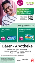 mea - meine apotheke Prospekt für Schleswig mit 4 Seiten mea - meine apotheke Prospekt für Schleswig: "Unsere Juni-Angebote", 4 Seiten, 01.06.2025 - 30.06.2025