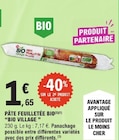Pâte Feuilletée Bio - Bio Village à 1,65 € dans le catalogue E.Leclerc