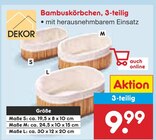 Bambuskörbchen, 3-teilig Angebote von DEKOR bei Netto Marken-Discount Bremerhaven für 9,99 €