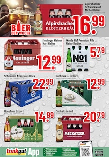 Bier im Trinkgut Prospekt "Aktuelle Angebote" mit 8 Seiten (Ettlingen)