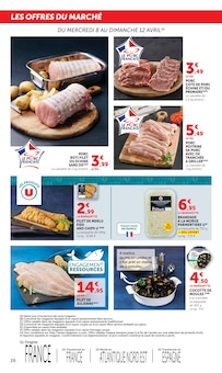 Promotion Poisson pané surgelé dans le prospectus Super U, valable du 08/04/2026 au 19/04/2026 Promo Poisson pané surgelé dans le catalogue Super U du moment à la page 26