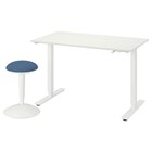 Schreibtisch und Stütze sitz/steh weiß/dunkelblau im Angebot bei IKEA in Rheine Schreibtisch und Stütze sitz/steh weiß/dunkelblau Angebote von TROTTEN / NILSERIK bei IKEA Rheine für 188,99 €