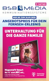 Aktueller BSB mobilfunk Prospekt mit Fernseher, "ANGEBOTSPREIS FÜR DEIN FERNSEH-ERLEBNIS", Seite 1