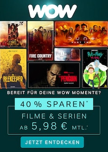 WOW Prospekt Filme und Serien ab 5,98€ mtl. mit  Seite in Regensburg und Umgebung