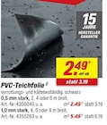 PVC-Teichfolie im Angebot bei toom Baumarkt in Arnsberg PVC-Teichfolie Angebote bei toom Baumarkt Arnsberg für 2,49 €