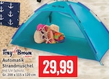 Automatik Strandmuschel im Angebot bei Kaufhaus Stolz in Kiel Automatik Strandmuschel Angebote von Tony Brown bei Kaufhaus Stolz Kiel für 29,99 €