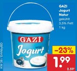 Jogurt Natur von GAZI im aktuellen Netto Marken-Discount Prospekt für 1,99 €
