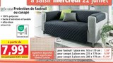 Protection de fauteuil ou canapé - BELLA CASA - Norma à Illkirch-Graffenstaden Protection de fauteuil ou canapé - BELLA CASA en promo chez Norma Illkirch-Graffenstaden à 7,99 €