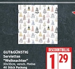 Servietten "Weihnachten" von GUT&GÜNSTIG im aktuellen EDEKA Prospekt für 1,29 €