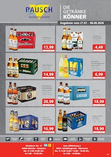 Bier im Getränkefachmarkt Rausch Prospekt "DIE GETRÄNKEKÖNNER" mit 2 Seiten (Gießen)