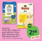 Bio-Vollkorngetreidebrei Hirse von demeter Holle im aktuellen tegut Prospekt für 2,49 €