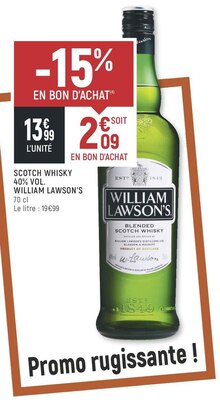 Scotch whisky 40% vol. - Vival à Paris Scotch whisky 40% vol. en promo chez Vival Paris à 13,99 €