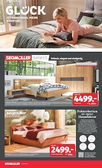 Bett im aktuellen Segmüller Prospekt (Ludwigshafen (Rhein)) Bett im Segmüller Prospekt "Zum Glück gibt’s Segmüller - Segmüller Select" mit 8 Seiten (Ludwigshafen (Rhein))