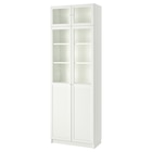 Bücherregal+Aufs/Paneel-/Vitrtüren weiß/Glas Angebote von BILLY / OXBERG bei IKEA Solingen für 214,99 €