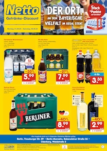 Getränke im Netto Marken-Discount Prospekt "DER ORT, AN DEM DU IMMER AUSGEZEICHNETE PREISE FINDEST." mit 6 Seiten (Berlin)
