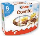 Barres chocolatées kinder country - KINDER COUNTRY - U Express à Dijon Barres chocolatées kinder country - KINDER COUNTRY en promo chez U Express Dijon à 1,21 €