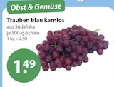 Trauben blau kernlos im aktuellen V-Markt Prospekt für 1,49 €