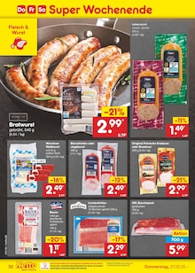 Wurst im Netto Marken-Discount Prospekt "Aktuelle Angebote" mit 65 Seiten (Lübeck)