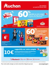 Promotion Poisson dans le prospectus Auchan Hypermarché, valable du 14/02/2023 au 20/02/2023 Promo Poisson dans le catalogue Auchan Hypermarché du moment à la page 1