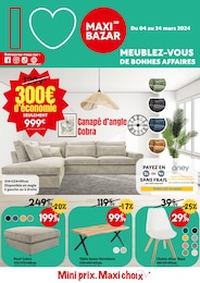 Maxi Bazar Catalogue "Meublez-vous de bonnes affaires", 9 pages, Gondecourt,  04/03/2024 - 24/03/2024