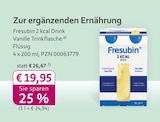 2 kcal Drink Vanille Trinkflasche von Fresubin für 19,95 € bei mea - meine apotheke im Angebot 2 kcal Drink Vanille Trinkflasche von Fresubin im aktuellen mea - meine apotheke Prospekt
