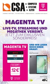 Aktueller CSA Computer Prospekt mit Fernseher, "MAGENTA TV", Seite 1