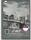 Collegeblock DIN A4 2in1 kariert & liniert Angebote von Stylex bei budni Hamburg für 1,49 €