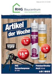RHG Baucentrum Prospekt für Zwönitz: "Artikel der Woche", 1 Seite, 02.03.2026 - 07.03.2026