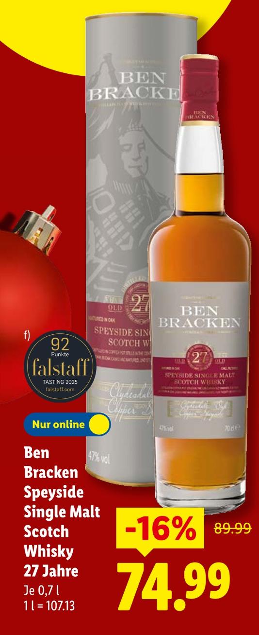 Speyside Single Malt Scotch Whisky 27 Jahre