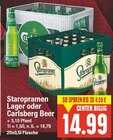 Lager oder Beer von Staropramen oder Carlsberg im aktuellen E center Prospekt für 14,99 €