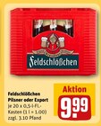 Pilsner oder Export Angebote von Feldschlößchen bei REWE Hoyerswerda für 9,99 €