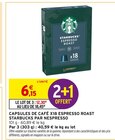 CAPSULES DE CAFÉ X18 ESPRESSO ROAST - STARBUCKS PAR NESPRESSO - Intermarché à Pau CAPSULES DE CAFÉ X18 ESPRESSO ROAST - STARBUCKS PAR NESPRESSO en promo chez Intermarché Pau à 12,30 €